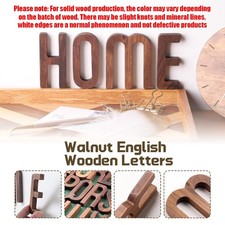 Walnut Wall English Wooden Letters Numbers DIY Free Combination Bar Home Decor