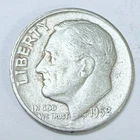 1952 ROOSEVELT SILVER DIME - 90% SILVER - CIRCULATED COIN #5076