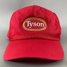 Tyson Foods Cap Hat Trucker Mesh Snapback Adjustable Rope Patch Red Chicken