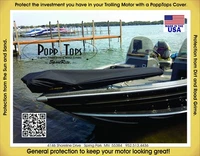 Minn Kota Trolling Motor Cover by PoppTops for TERROVA w/60" Shaft. GRAY