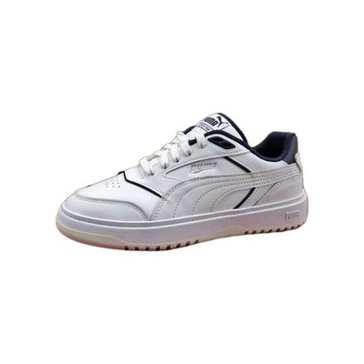 Puma DOUBLECOURT Sneaker low Sport Schuhe Unisex weiß blauLeder Gr.39 uk6 us7