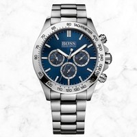Hugo Boss Ikon HB1512963 Men's Chronograph Watch Blue Dial Stainless Steel Strap