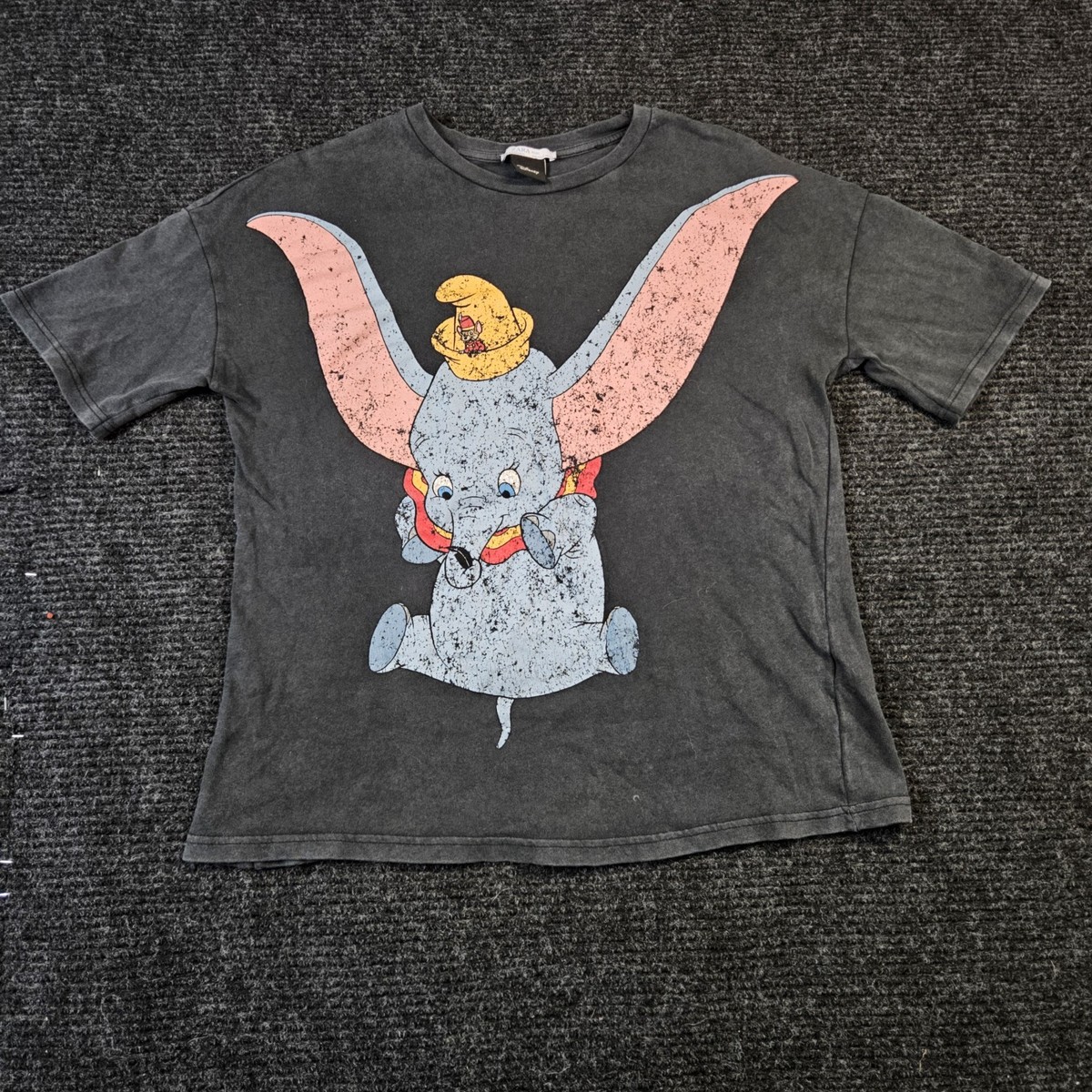 Dumbo Shirt Adult Small Black Zara Oversized Disney Flying Pajamas