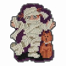Mummy Halloween Bead Cross Stitch Kit Mill Hill 2018 Autumn Harvest MH181825