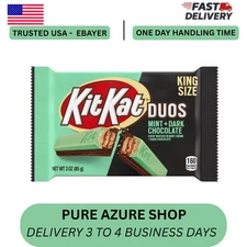 5x Packs Kit Kat Duos Mint + Dark Chocolate Wafers Candy Bars | King Size 3oz |