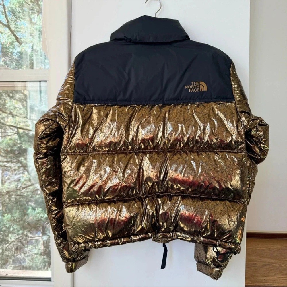 The North Face 1996 Retro Nuptse Puffer Jacket Copper Gold Black XS thumbnail 7