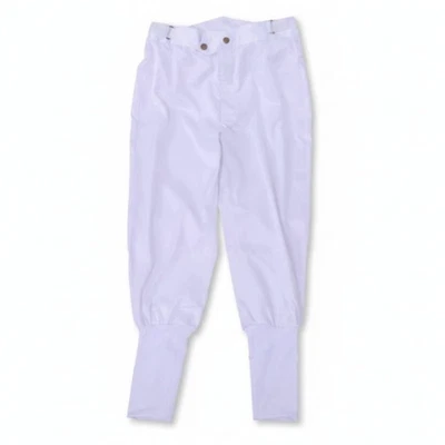 Culotte D'équitation Taille Haute Pantalon D'équitation Blanc pour Entraînement - Photo 1/4
