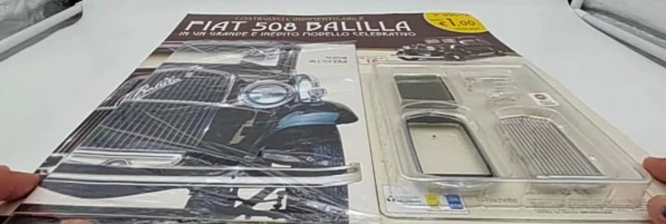 PRIMA USCITA FIAT 508 BALILLA HACHETTE SCALA 1:8 BLISTERATO - Immagine 2 di 3