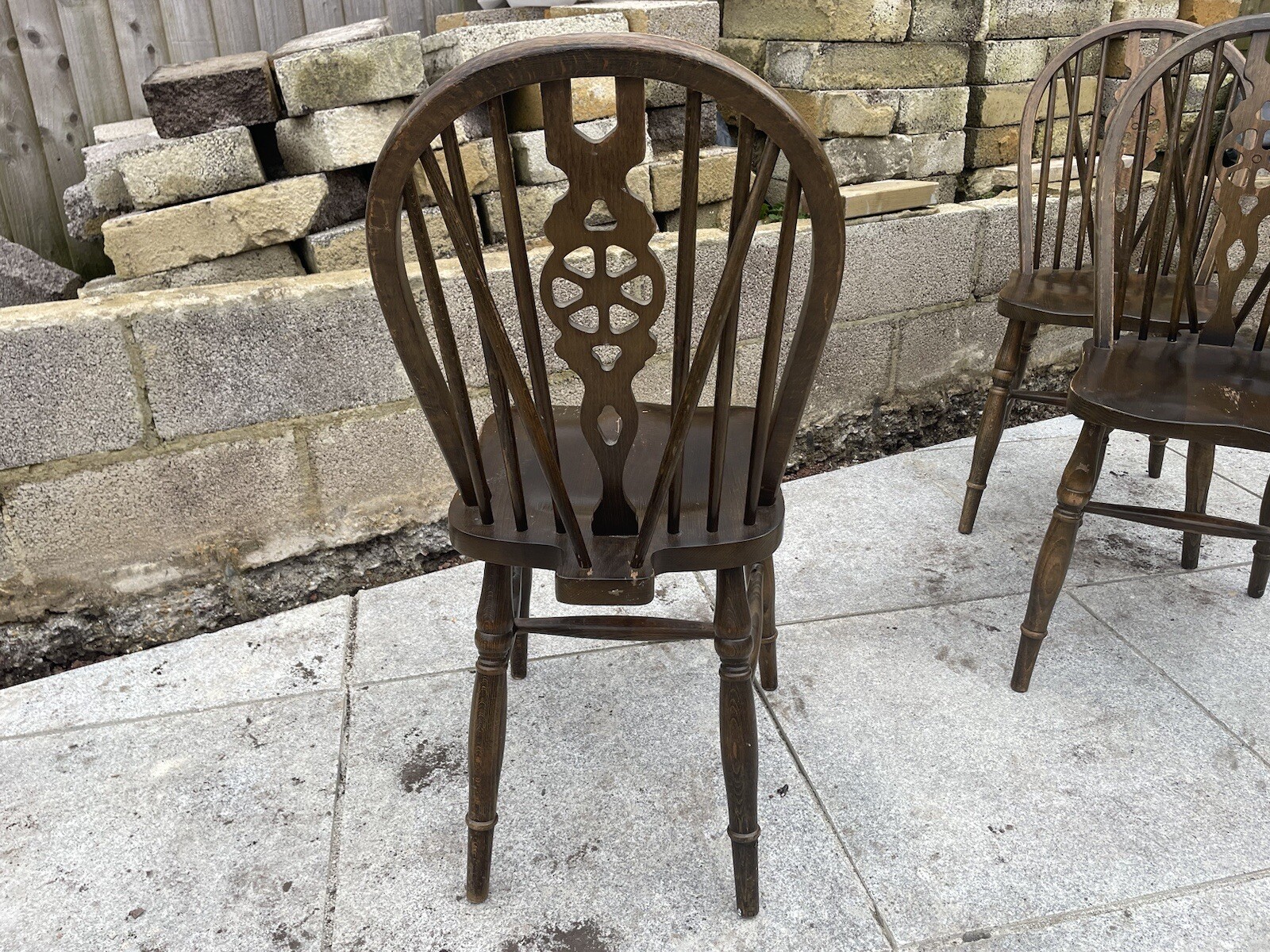 4 x Windsor Wheelback Dining Chairs eBay