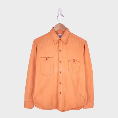 THE REAL MCCOY'S Arbeitshemd Herren Pastell Orange - Größe 15