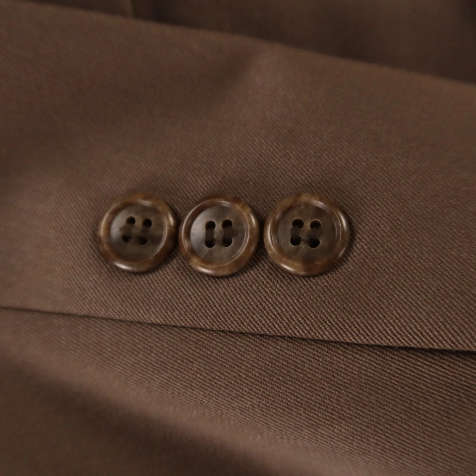 VTG Tweed Jacket S ST Brown 100% Wool Serge Twill Sport Coat Blazer USA 39L - Image 4 of 4