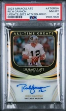 2023 IMMACULATE RICH GANNON UPDATE -2022 ATG SIG-GOLD 15/49 #ATGRGA PSA 8