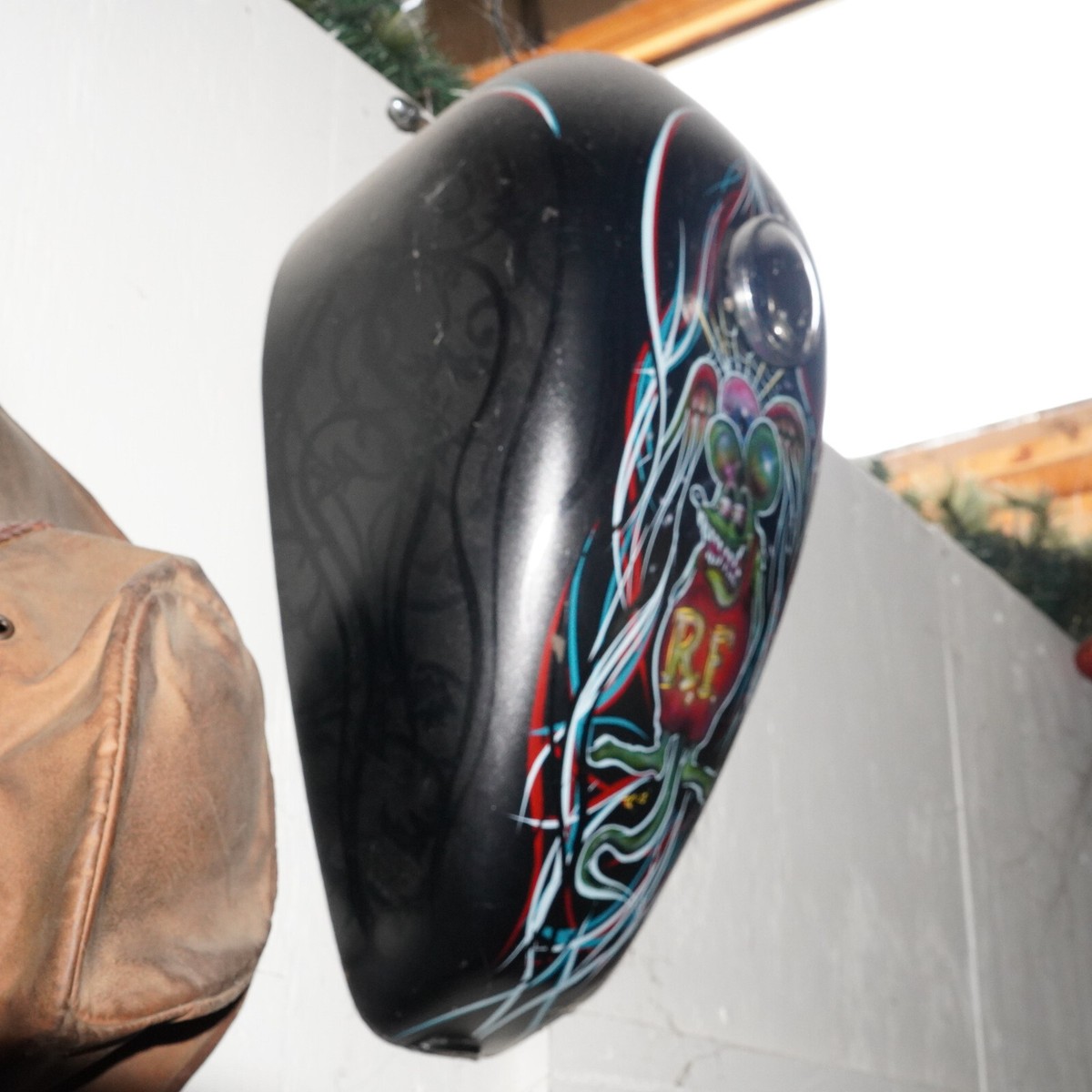 Harley XL Sportster gas fuel tank Tim Eye Spy Tattoo Rat Fink wall