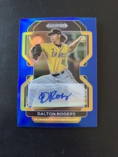 2022 Panini Prizm Draft Picks Blue Prizm Auto /99 Dalton Rogers #PDP99 Auto