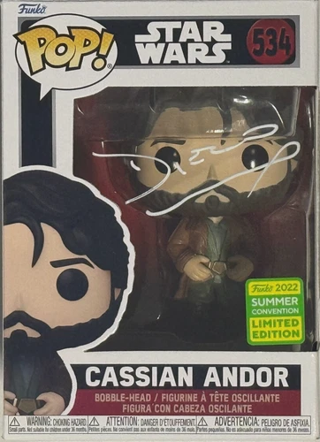 Diego Luna Signed Funko Pop #534 Star Wars Cassian Andor Beckett Witnessed
