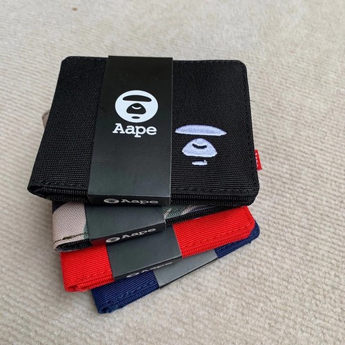 Aape Mens Wallet, Trendy Ape Head Short Wallet Card Holder,Embroidery Wallet - Picture 2 of 10