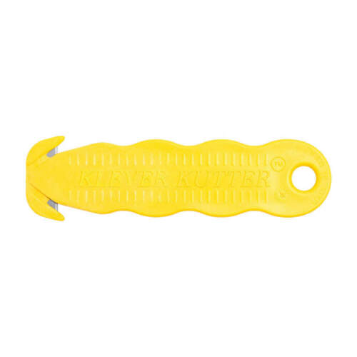 KLEVER KCJ-1Y-100 Safety Cutter,Disp,4-3/4",Yellow,PK100 25GW28