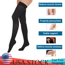 20-30mmHg Thigh High Stockings Varicose Vein Pain Relief DVT Compression Socks