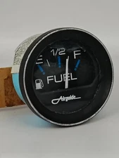 Vintage Faria Boat Fuel Gauge GP7843A | 2 Inch Titanium Black & Blue | Airguide