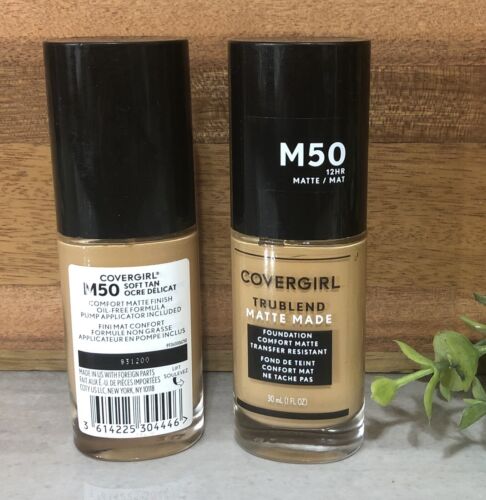 Covergirl Trublend Foundation Matte Made Comfort M50 Soft Tan Oil Free - Picture 2 of 7