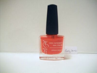 orange dress nail color Orange and white summer nails