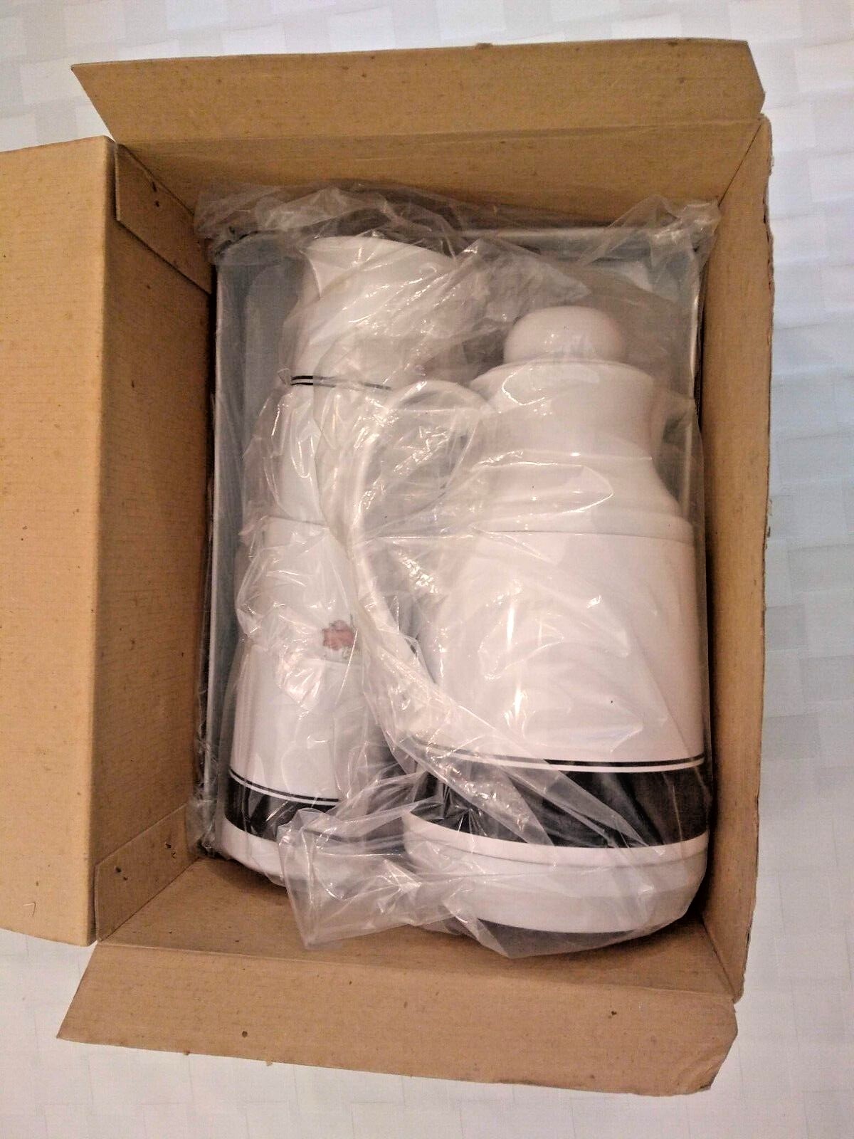 New/Pretty 1 L Coffee Carafe, Vacuum-Insulated Thermos-style + Tray/Tumblers