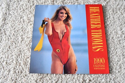 1990 HEATHER THOMAS FALL GUY 160 MONTH CALENDAR BIKINI SWIMSUIT