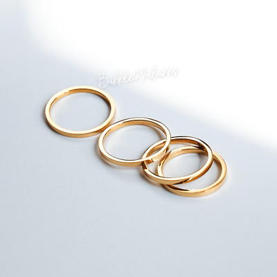Vergoldeter Hug Me Ring - stilvoller Statement & Stapelring - Geschenk für Sie