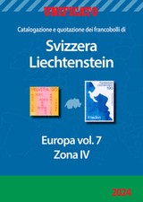 UNIFICATO CATALOGO FRANCOBOLLI EUROPA V7 ZONA IV SVIZZERA LIECHTENSTENSTEIN 2024