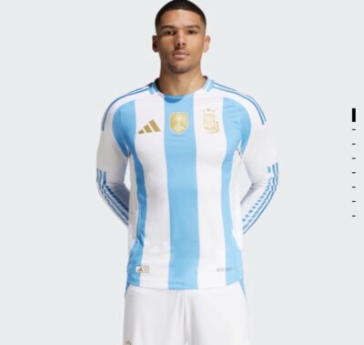 adidas Argentina 24 Long Sleeve Home Authentic Jersey Size M-XXL