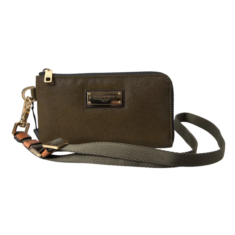 DOLCE & GABBANA Bolso Verde Oscuro Nylon Logo Kit Multifuncional 2 Piezas Set 820usd Foto 2 de 4