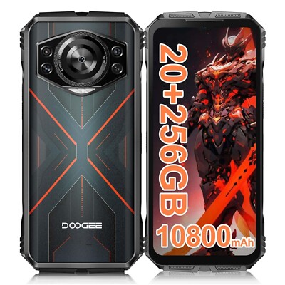 DOOGEE S Cyber Android 14 Rugged Smartphone 20GB+256GB 10800mAh 50MP Phone NFC