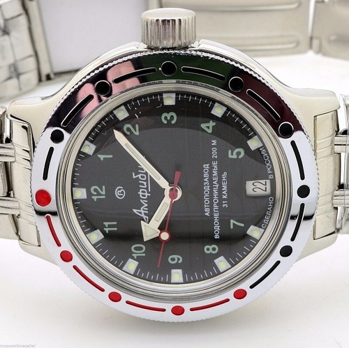 Vostok Amphibia 420269 Watch Military Diver Mechanical Automatic USA Seller - Picture 2 of 10