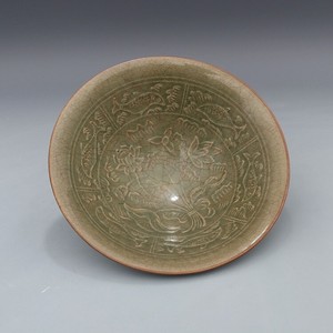 7-034-Chinese-antique-Porcelain-Song-yaozhou-kiln-carving-Lotus-Bamboo-hat-bowl