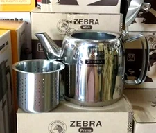 ZEBRA Prima Tea Pot Filter Stainless Steel Silver Thai Kitchenware 1.5 Liters
