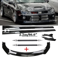 Front Bumper Lip Splitter Spoiler Side Skirt Strut Rod For Dodge Neon SRT4
