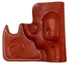 CEBECI Front Pocket Brown Leather Concealment Holster for S&W J-FRAME 22 38 2"