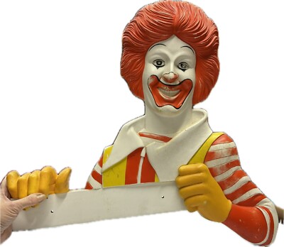 McDonald's Ronald Store Display Statue Signboard 70s Japan Import 25 x24 #226