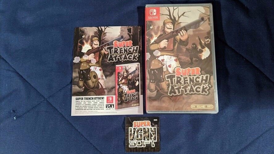 Super Trench Attack - (Nintendo Switch 2020) New & Sealed + Extras