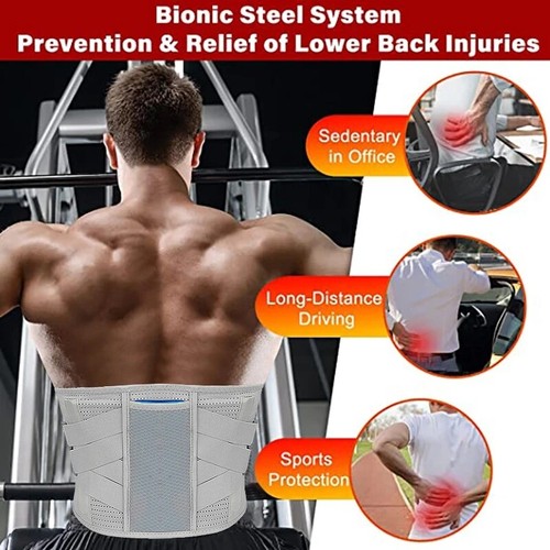 Medical Lumbar Support Belt For Lower Back Pain Relif Spine Brace Protector UK - Picture 10 of 22