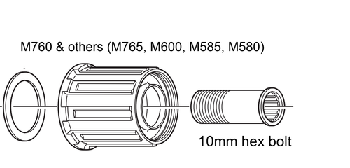 Shimano freehub spare body Deore/XT/XTR/RM30/M615/M975/M785/M775/M756/M475/M525 - Picture 8 of 20
