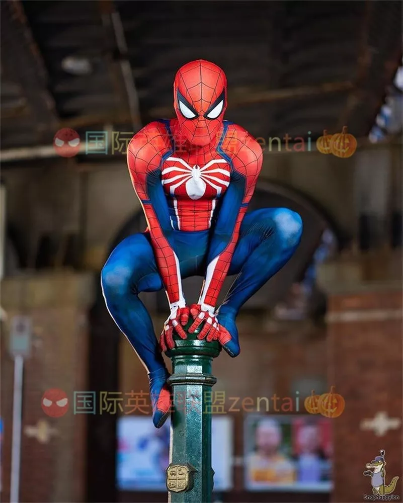 PS4 Spiderman Costume Insomniac Games Version Spider-Man Cosplay Suit