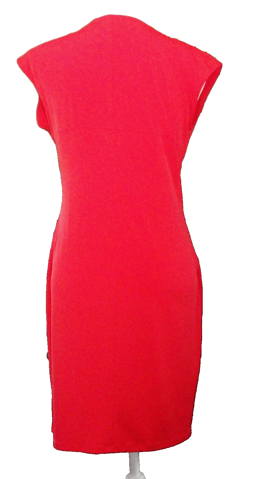 Abito Michael Kors ~ donna M ~ rosso senza maniche scollo a cappuccio ~ vita cinch