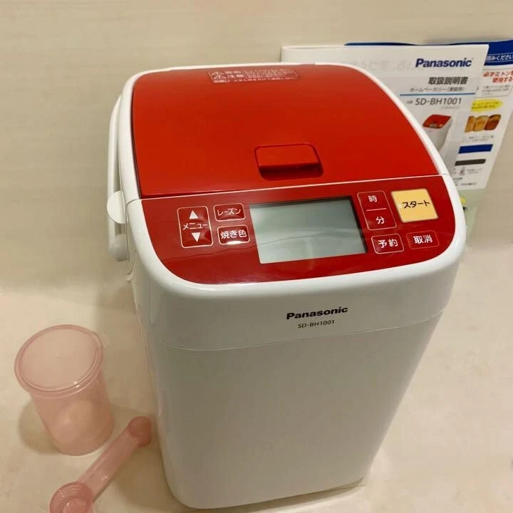 Panasonic Bread Maker Home Bakery Loaf Type Red SD-BH1001-R operation check
