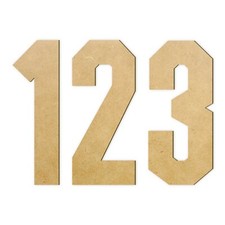 Holzzahlen Ziffern 0-9 Deko Uhren Hausnummer Zahl Klein Groß Wählbar