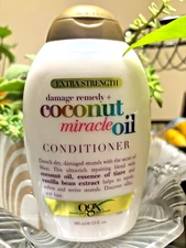 OGX Extra Strength Damage Remedy + Coconut Miracle Oil Conditioner, 13 Ounce
