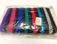 Red Hill Women Ponytail Holder Pack Hair Ties Colors Black Retro Made in Italy