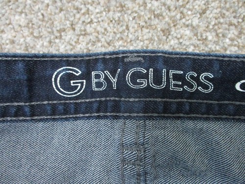 G By Guess Jeans 25 Womens Blue Denim Eva Skinny Leg Dark Wash Logo Modern Fit - Picture 10 of 15