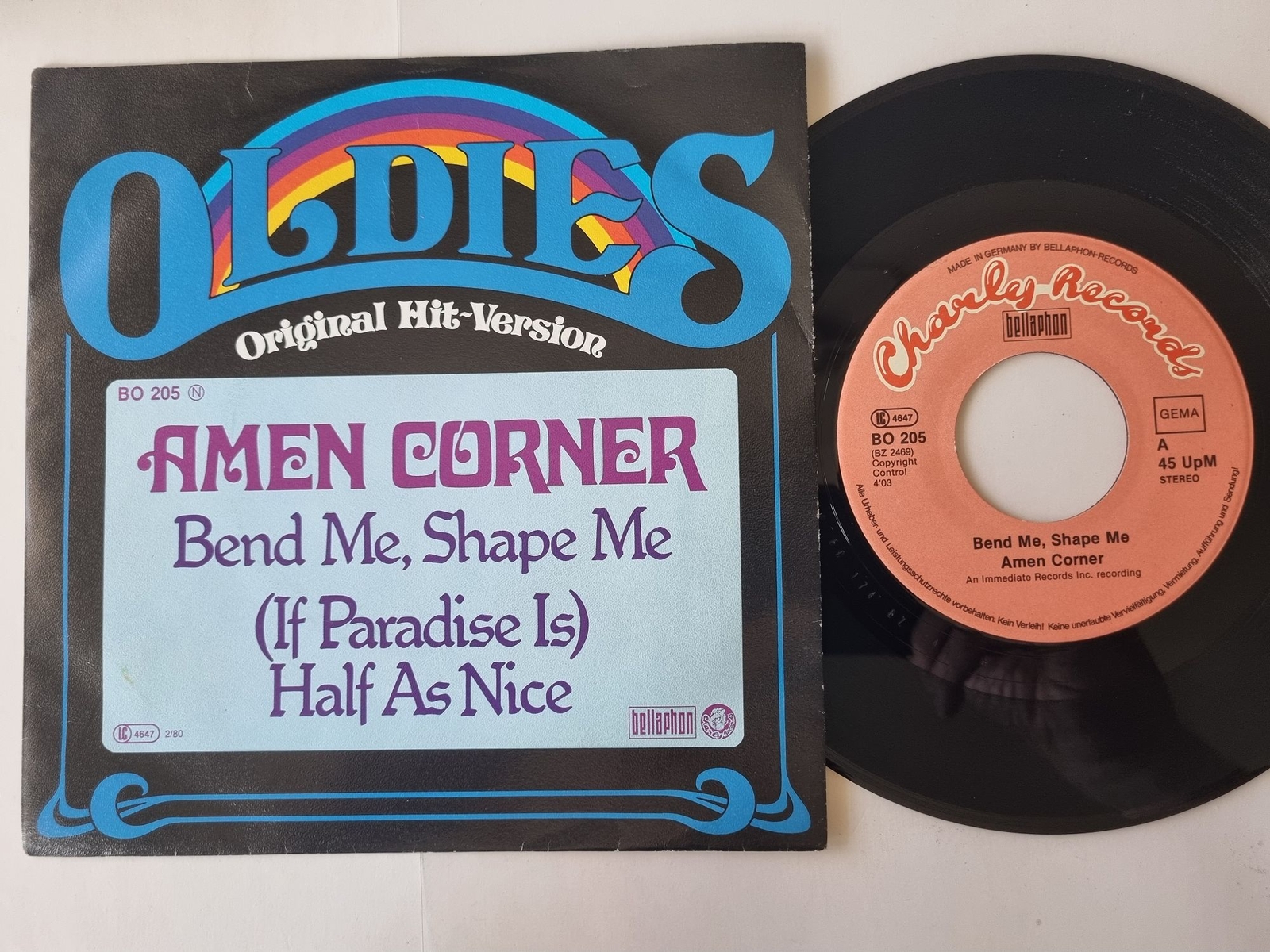 Amen Corner - Bend Me Shape Me  /  (If Paradise Is) Half As Nice 7'' Vinyl