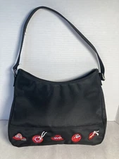 Red Hat Society Purse Embroidered Carlo D’Santi 12” Handbag Nylon